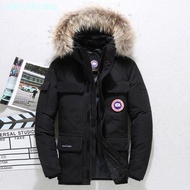 ★☽Canada Goose 2021เสื้อคลุมฤดูหนาวใหม่เพศชายติดตั้งคู่ย่อหน้าไม่พอใจหนุ่มเป็ดสีขาวลงแจ็คเก็ตมีฮู้ดอ