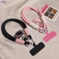 [EWFA-t] Hello Kitty Phone Lanyard-Dual Hook Cute Lanyard Gift-Pink Rotating Phone Charm Birthday Pr