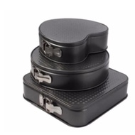 Non-Stick Heart Shape Round Shape Square Shape Cake Mould (3 Pcs)