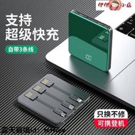 【伊伊小店】行動電源 便攜電源 手機快充充電寶20000毫安大容量耐用自帶線適用蘋果索尼vivo華為