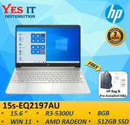 HP 15s-EQ2196AU / 15s-EQ2197AU / 15s-EQ2195AU 15.6 FHD Laptop  ( R3 5300U AMD RADEON 8GB 512GB SSD W