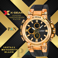 X GEAR WATCH ORIGINAL METEORITE BLACK-3897 SPORT WATCH  / Men Watches / Jam Tangan / Jam Sport / X G