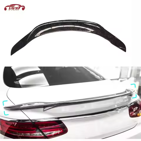Forged Carbon Fiber Car Rear Spoiler Trunk Lip Wing for Benz S Class W217 C217 S63 S65 For AMG Coupe
