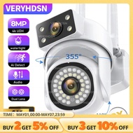 8MP 5G PTZ Dual Lens Camera Wifi IP Security Surveillance Dual Screen Video Full Color Night Vision Outdoor 6MP Cameras 8x Zoom