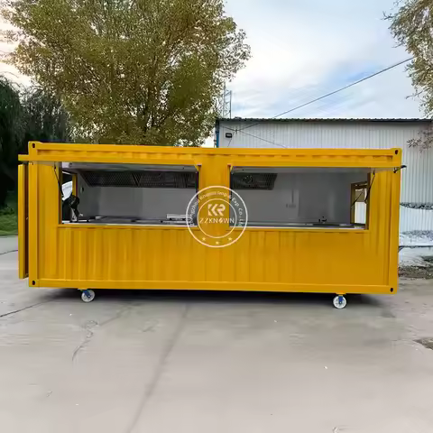 Customized Prefab Container Coffee Bar House With Stairs and Balcony Luxury Coffee Shop Container Ca