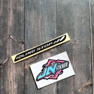 Idling stop sticker
