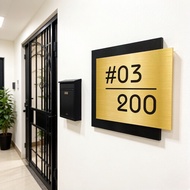 25*25cm Can drill holes Stainless Steel  Customised Unit Sign door sign/unit number/number plate/hou