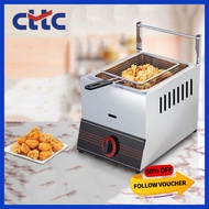 CTTC deep fryer Commercial pan Multi-function burger grill with fryer deep fryer gas type single fry