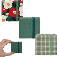 PLIGREAT 3 Pcs Mini Watercolor Sketchbook 2.4 x 2.4 Inch Portable Square Fabric Cover Watercolor Ske