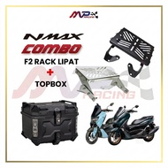 F2 Moto NMAXV2/V3 /Modenas Elit 150S RACK LIPAT + F2-Moto TOP BOX SET