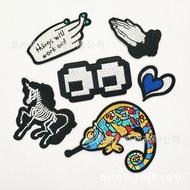 Embroidered Patch Black Patch Palm Patch Clothing Jeans Patch Embroidered Patch Iron-on Embroidery N