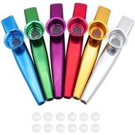 Metal Kazoo 6 Pack Musical Instruments, Multipack Cazoo Sets for Instrumental Accompaniment With 12P