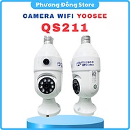 CAMERA WIFI TRONG NHÀ YOOSEE QS211 FULL HD BÓNG ĐÈN 2 MẮT - Góc Rộng Nét, Hồng Ngoại, Quay Đêm - Hàn
