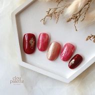 Press-on Nails Red Marble Glitter | False nails | CNY Nails