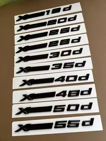 1X ABS Glossy Black Car XDrive Emblem Trim Sticker X Drive 18d 20d 25d 28d 30d 35d 40d 48d 50d 55d F