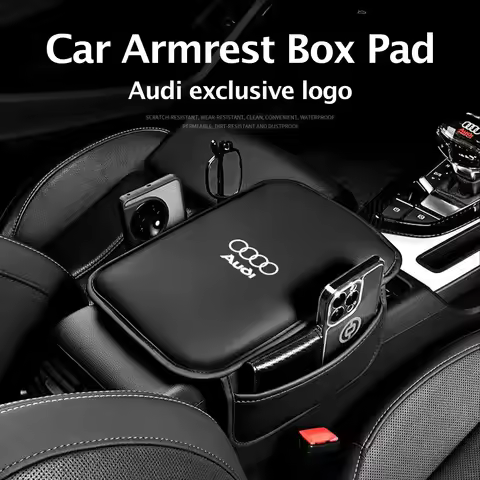 Car Arm Rest Cushion Storage Pad Armrest Box Protective Cover For Audi A4 B5 B6 A3 A5 A6 C6 C5 A1 A7