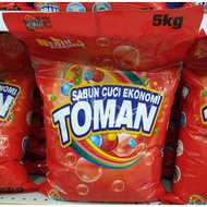 Toman Brand Laundry Detergent Powder 5kg Per Packet