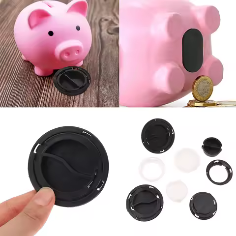 5pcs Rubber Money Saving Box Piggy Bank Closure Plug Stopper Cover Round Coin Caps Replacement