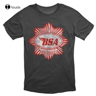 Vintage Style Bsa Gold Star Motorcycles Biker T Shirt Black Tee Shirt