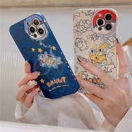 Casing Samsung M14 M33 5g M51 M31 M52 M22 4G/M32 4G F52 J4 plus J6 plus J7 prime J5 pro J7 2017 Cute Pikachu Anime Pattern TPU Phone Case