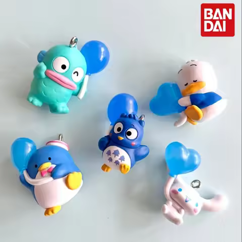 Bandai Sanrio Characters Gashapon Blue Series Charms Cinnamoroll Tuxedo Sam Hangyodon Pekkle Bag Pur
