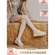 73hours Women's Shoes Cinnamon Roll Autumn New Style Lightweight Heightening Sports Casual Shoes Sma