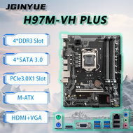 JGINYUE H97M-VH PLUS Motherboard supports Intel 4/5th DDR3 M-ATX 32GB RAM Desktop PC PCIe3.0 office