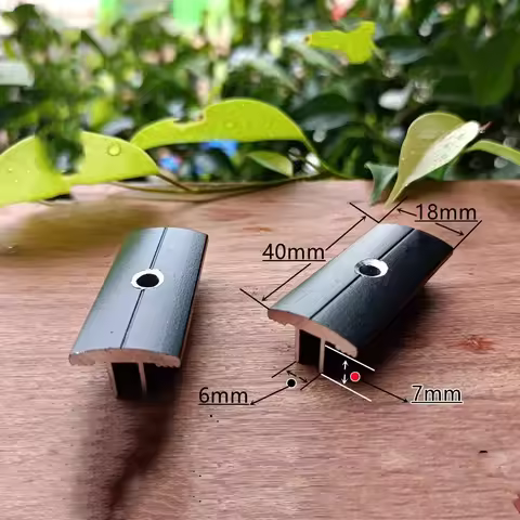 100Pcs Black Aluminum Alloy WPC Wood Plastic Composite T Deck Flooring Clip Fastener