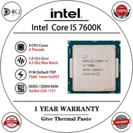USED Intel Core i5 7600K 3.8GHz Quad-Core Quad-Thread LGA 1151 cpu processor