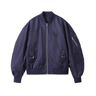 DONSMOKE Basic ปักผู้ชาย Flight Attendant เบสบอลหลวม Fit เสื้อไนลอน All-Season Neutral เส้นใยสังเครา