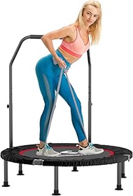 K KENSONE 40” Mini Trampoline for Adults with Resistance Band, Fitness Rebounder for Indoor Workout 