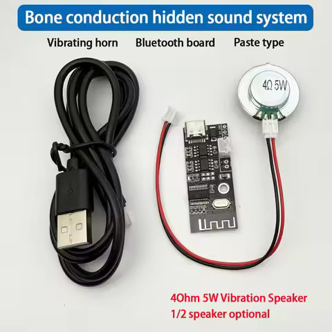 4Ohm 5W diy hidden bone conduction Vibration Speaker with bluetooth board Paste type speaker with Ty