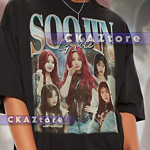 SOOJIN G-IDLE Shirt - Retro Tees Bootleg Tshirt K-Pop Idol Rapper Sweatshirt