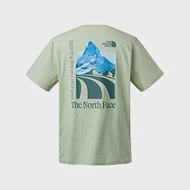 The North Face M S/S PLACES WE LOVE TEE - AP 男背後印花LOGO短袖T恤-綠-NF0A86MHI0G L 綠色