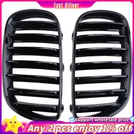 JR-1Pair Shiny Black Front Grille Bumper Kidney Grille Accessories Parts for BMW E83 X3 LCI Facelift