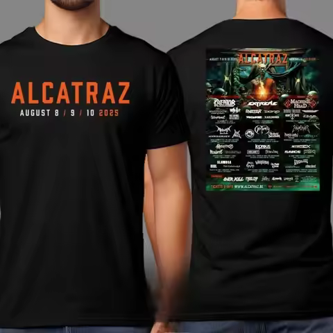 Alcatraz Festival 2025 Poster Full Lineup in Kortrijk Belgium on August 7th 8th and 9th 10th 2025 Tw