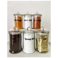 COMBO SET - 750ML & 375ML EKSKLUSIF BALANG KACA KEDAP UDARA AIRTIGHT GLASS JAR BEKAS KUIH RAYA