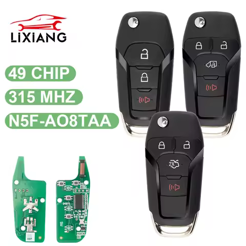 LIXIANG N5F-A08TAA ID49 Chip 315Mhz Car Remote Key For Ford Escort Fusion F150/F250 2013-2016 Transi