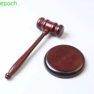 EPOCH Wooden Judge Hammer, High Quality with Sound Block Wood Adjudgement Gavel, Exquisite Long Hand