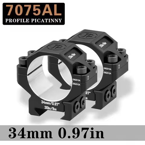 DISCOVERYOPT 7075 Series Aluminum 30mm 34mm 1 inch Scope Rings, High Precision Pre-lapped Picatinny 