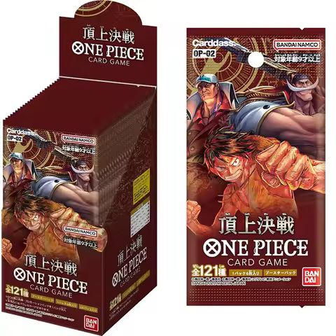 BANDAI ONE PIECE Card Game Paramount War OP-02 Booster BOX TCG JAPAN Collection Card 6 Cards Per Env