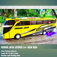 Bus Telolet Basuri  Miniatur Bis Mobil Mainan Full Lampu Led Mainan Anak Bisa Custom nama Dan Foto A