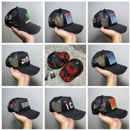 DSQUARED2 Men's and Women's Fashion Button Mesh Cap, Dsquared2 Mesh Hat with Mesh