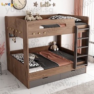 Bunk Bed For Kid Nordic Style Loft Bed Modern Minimalist Style Bunk Bed Pure Solid Wood Without Form