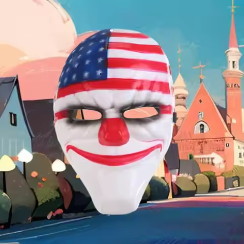 Payday 2 Halloween Horrible Masks Dallas/Wolf/Chains/Hoxton Clown Maskss for Masquerade Party Scary 