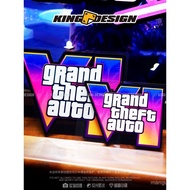 Popular King Car Sticker GTA6Grand Theft Auto: Five Star Citizen, Vice City R Star Game Reflective C