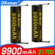 ✸☾2022 High Capacity 21700 9900mAh Li-Ni Battery 3.7V 40A For High Discharge Mod / Kit 3.7V 15A Powe