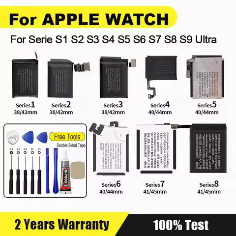 A2663 A2810 A2815 A2721 A3009 A2954 A2956 A2749 Battery For Apple Watch Series 1 2 3 4 5 6 7 8 9 SE2