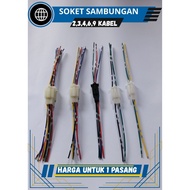 MOTORCYCLE CABLE CONNECTION SOCKET 2 PIN 3 PIN 4 PIN 6 PIN 9 PIN, SPOT CABLE