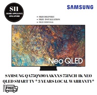 SAMSUNG QA75QN90AAKXXS 75INCH 4K NEO QLED SMART TV * 3 YEARS LOCAL WARRANTY* *FREE DELIVERY* *FREE TABLE TOP/FIXED WALL MOUNT INSTALLATION &amp; DISPOSAL*